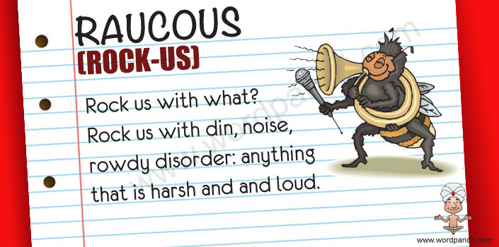 5 letter words with raucous