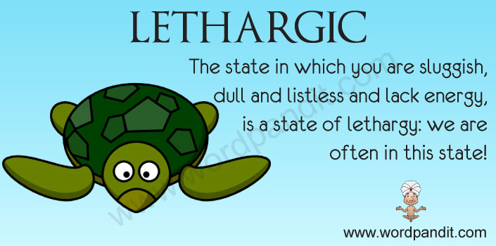 Write A Sentence With The Word Lethargy