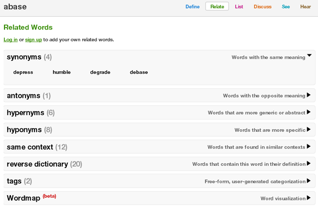 wordnik review for a dictionary
