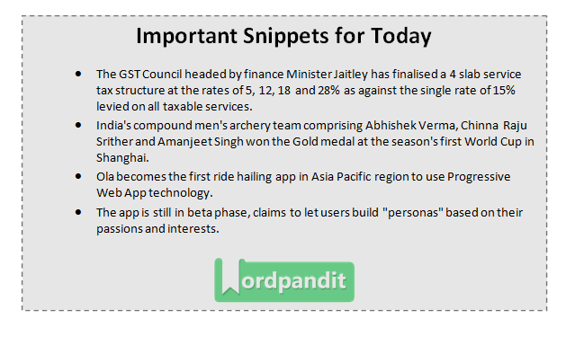 Current Affairs Quiz May 20 2017