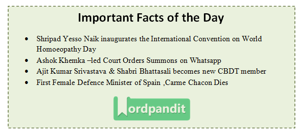 Daily Current Affairs 10 april 2017