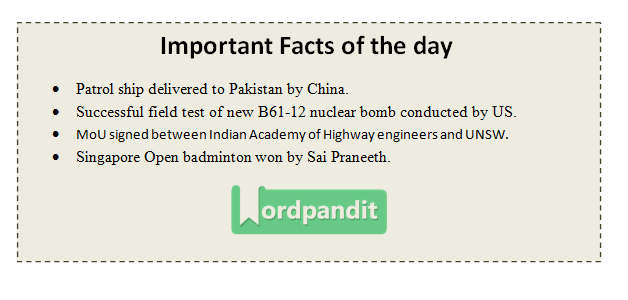 Daily Current Affairs 16 april 2017