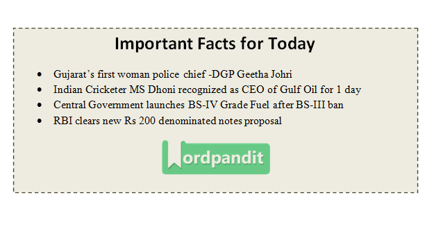 Daily Current Affairs 4 april 2017