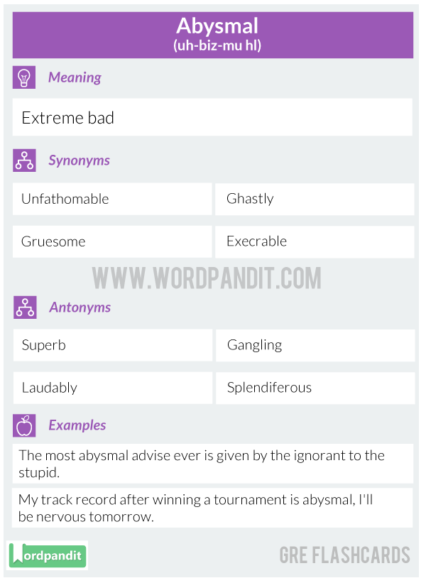 Abysmal-GRE-Flashcard