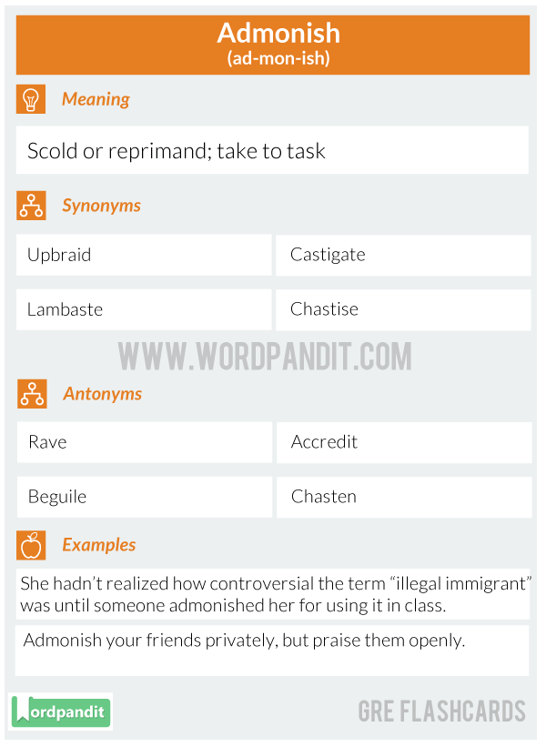 Admonish-GRE-Flashcard