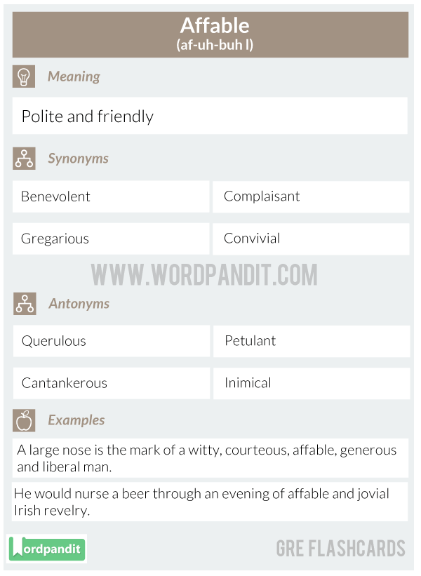 Affable-GRE-Flashcard