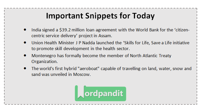 Current Affairs Quiz June 7 2017