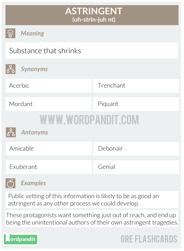 ASTRINGENT-GRE-FLASHCARD