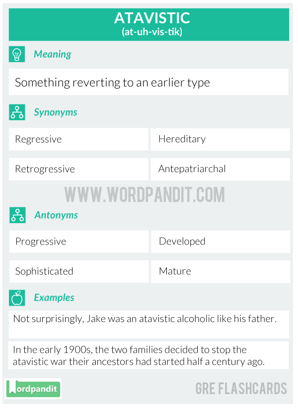 ATAVISTIC-GRE-FLASHCARD