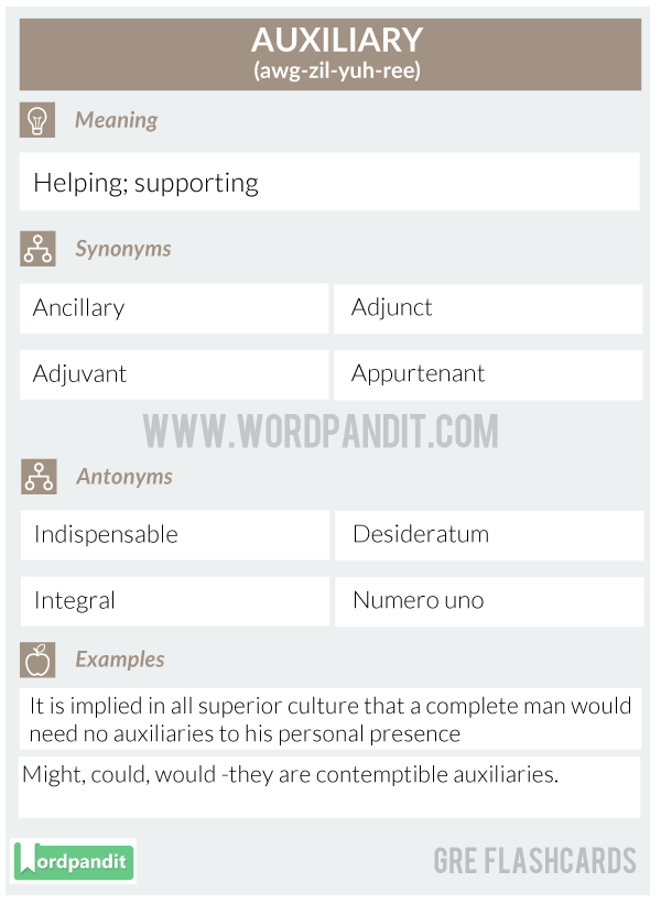 AUXILIARY-GRE-FLASHCARD