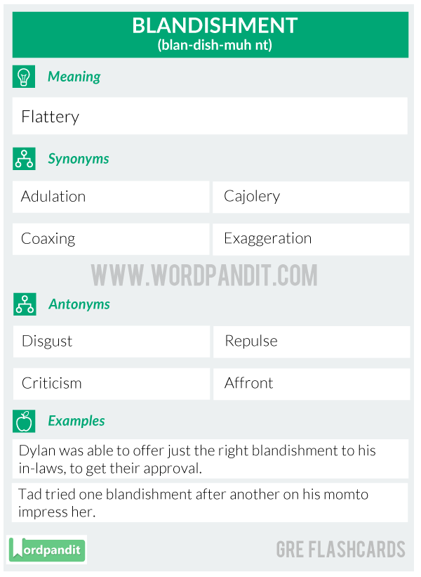 Blandishment-Gre-Flashcard