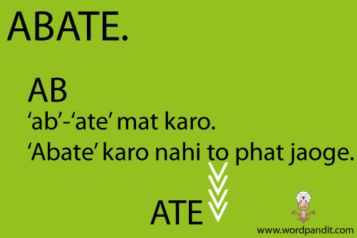 picture and mnemonic for abate