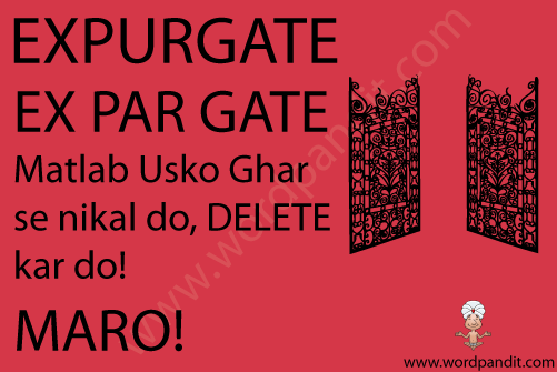 picture and mnemonic for expurgate