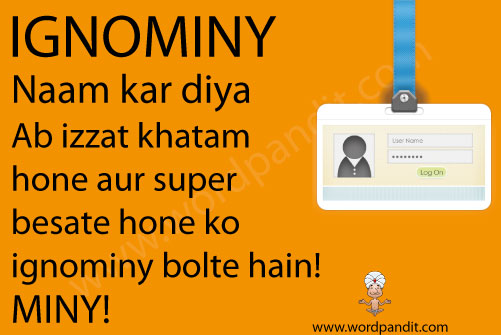 picture and mnemonic for ignominy