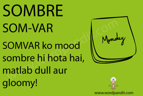 picture and mnemonic for sombre