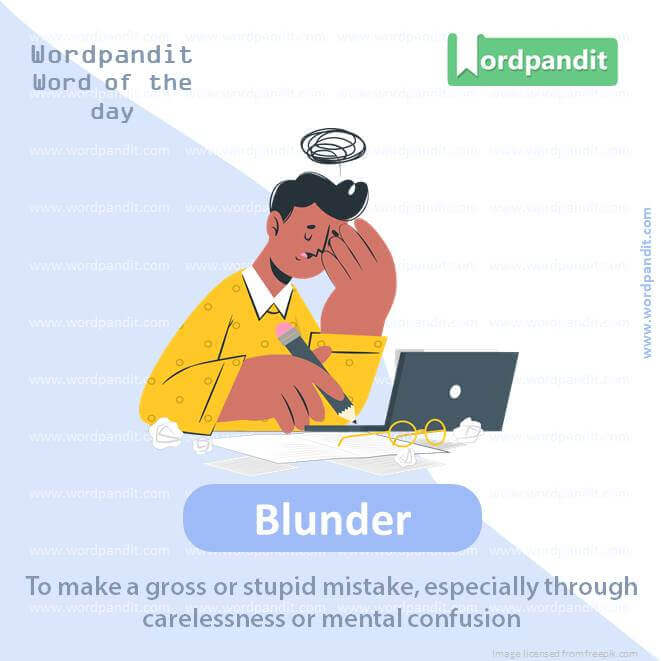 Blundering Meaning In English 