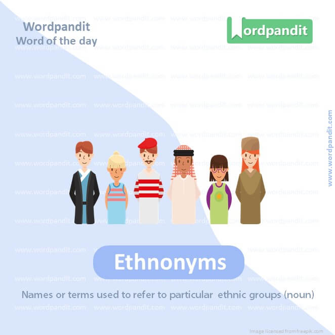 Ethnonyms Picture Vocabulary