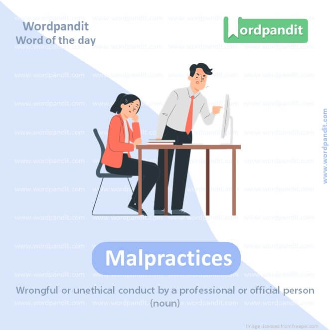 Malpractices Picture Vocabulary