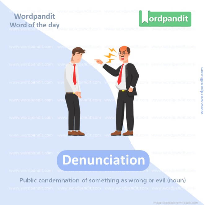 Denunciation Picture Vocabulary