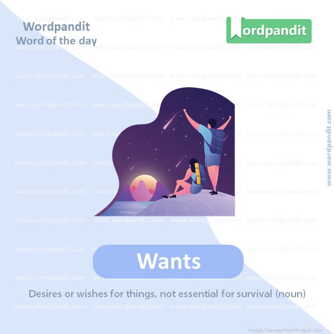 Wants Picture Vocabulary