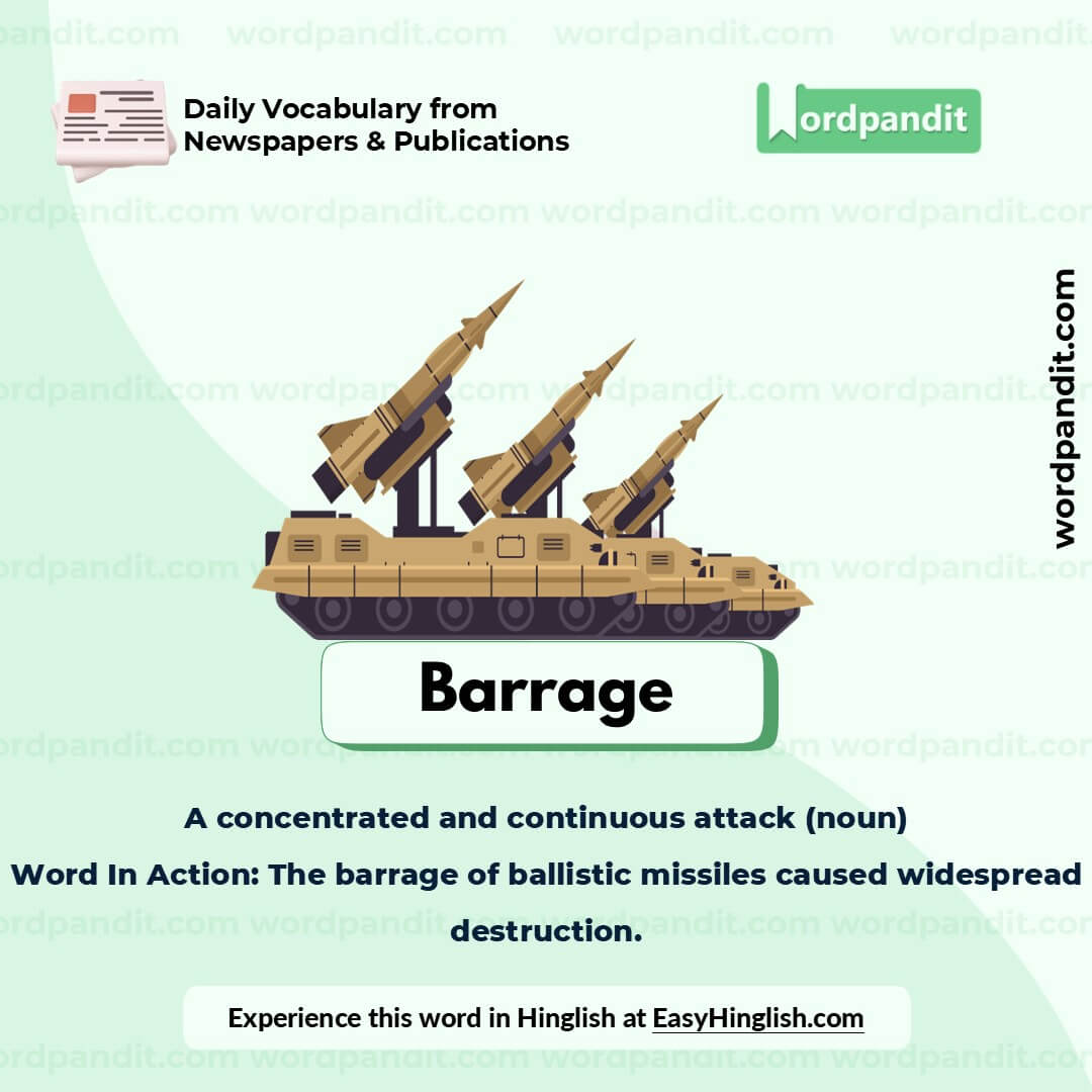 Barrage Picture Vocabulary Barrage Picture Vocabulary