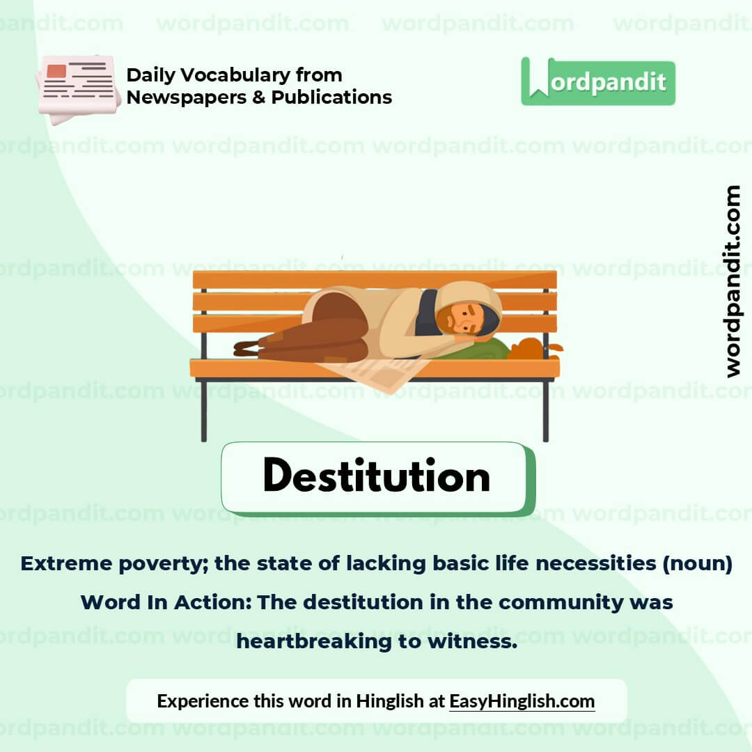Destitution Picture Vocabulary Destitution Picture Vocabulary