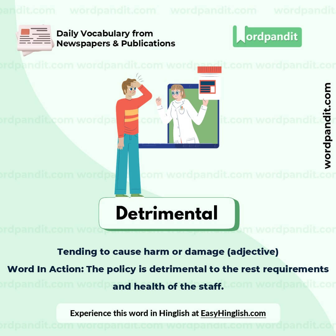 Detrimental Picture Vocabulary Detrimental Picture Vocabulary