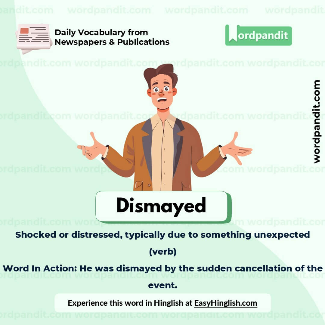 Dismayed Picture Vocabulary Dismayed Picture Vocabulary