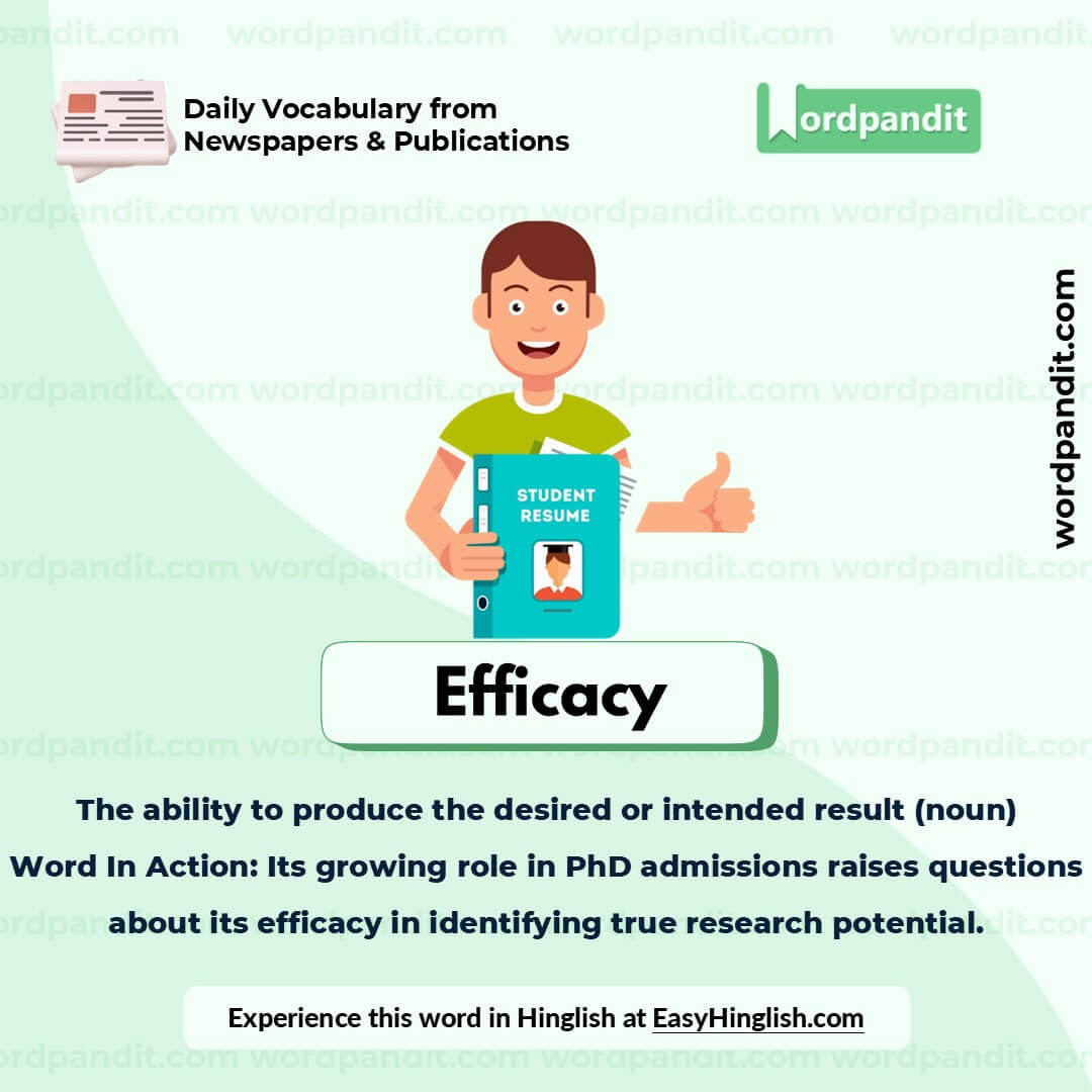 Efficacy Picture Vocabulary Efficacy Picture Vocabulary