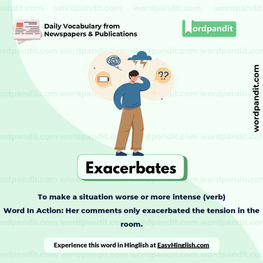 Exacerbates Picture Vocabulary Exacerbates Picture Vocabulary