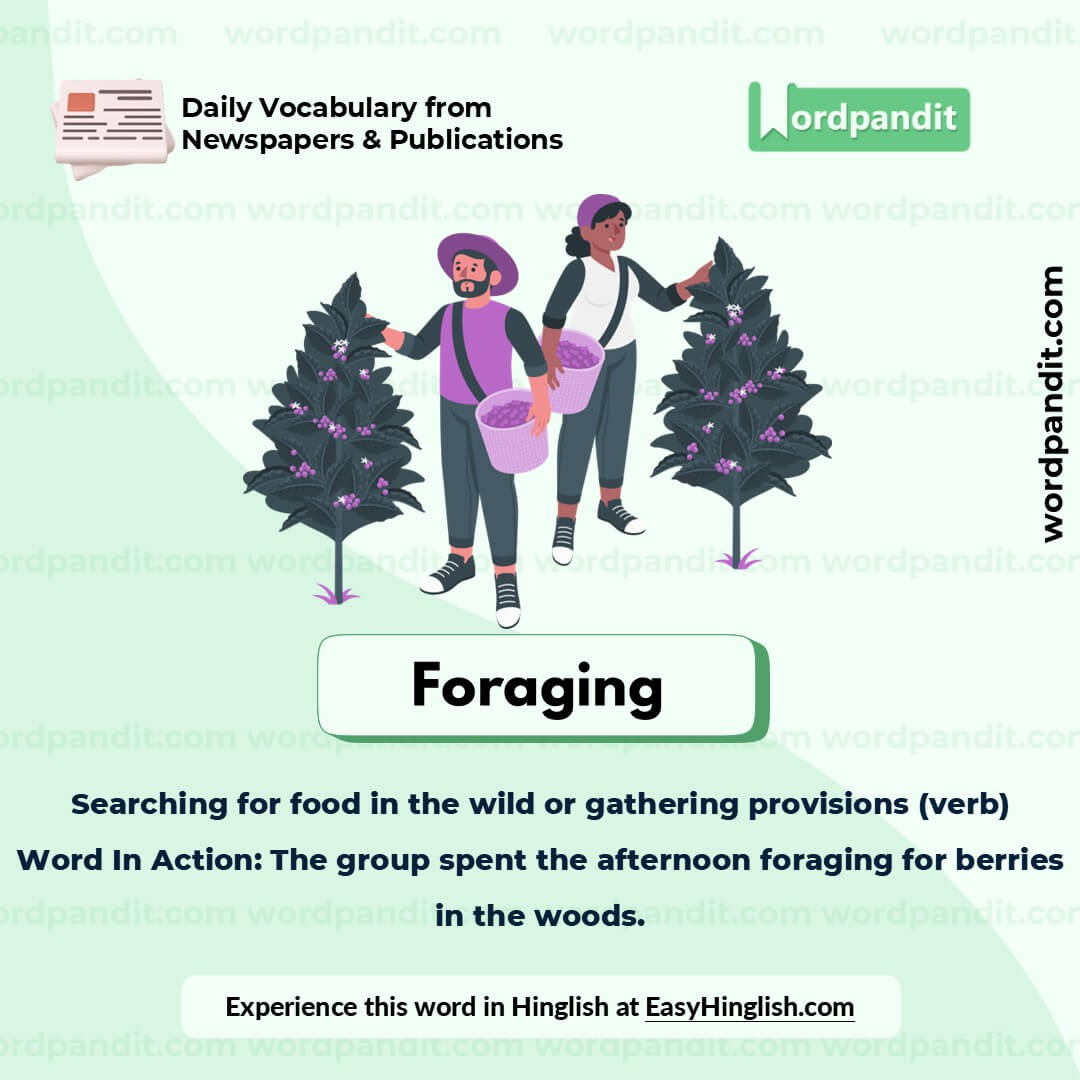 Foraging Picture Vocabulary Foraging Picture Vocabulary