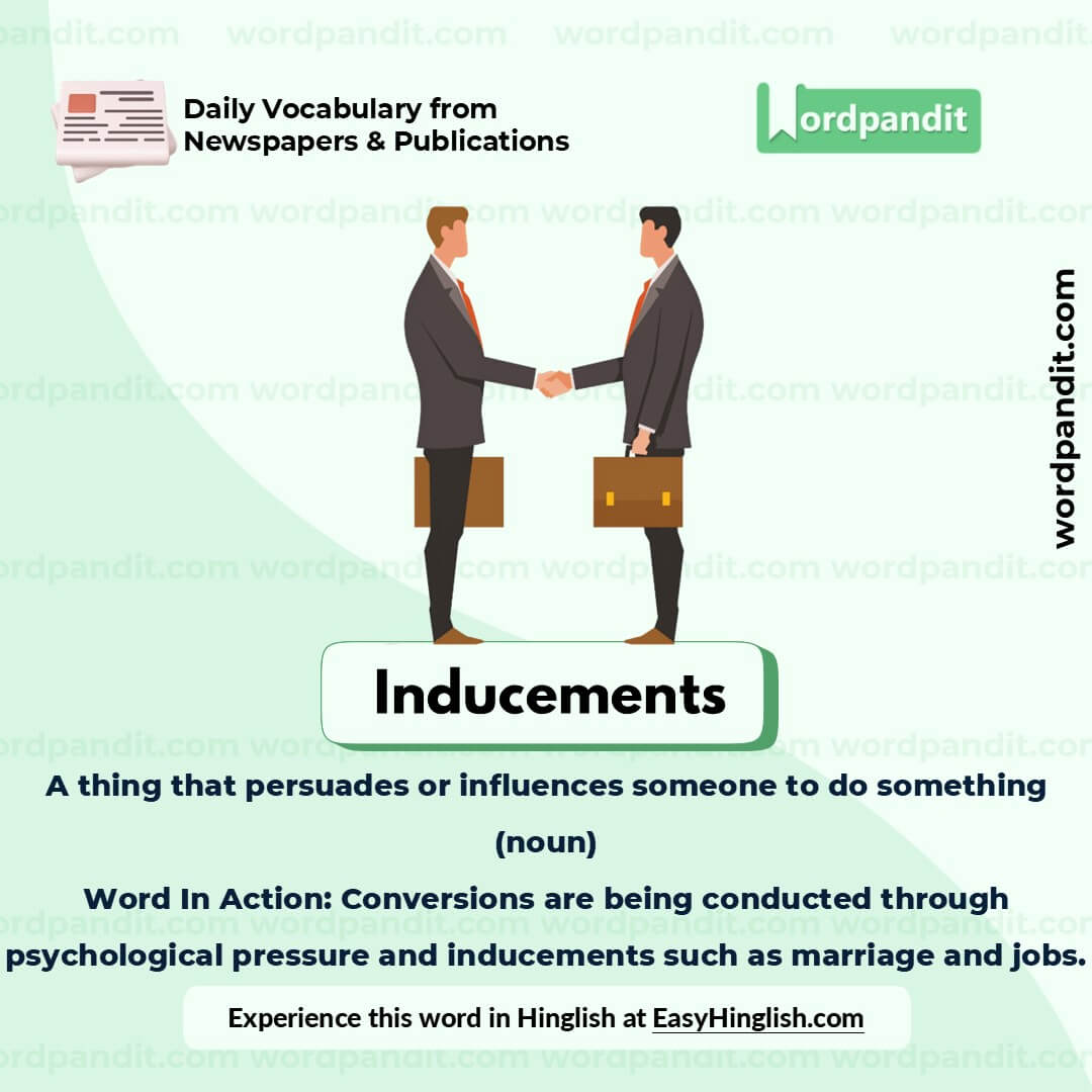 Inducements Picture Vocabulary Inducements Picture Vocabulary