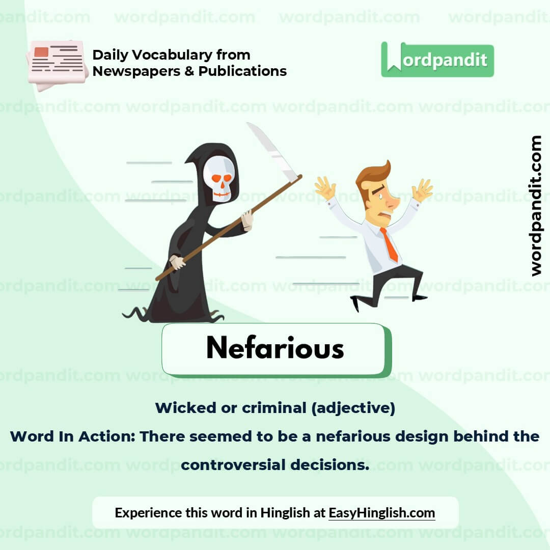 Nefarious Picture Vocabulary Nefarious Picture Vocabulary