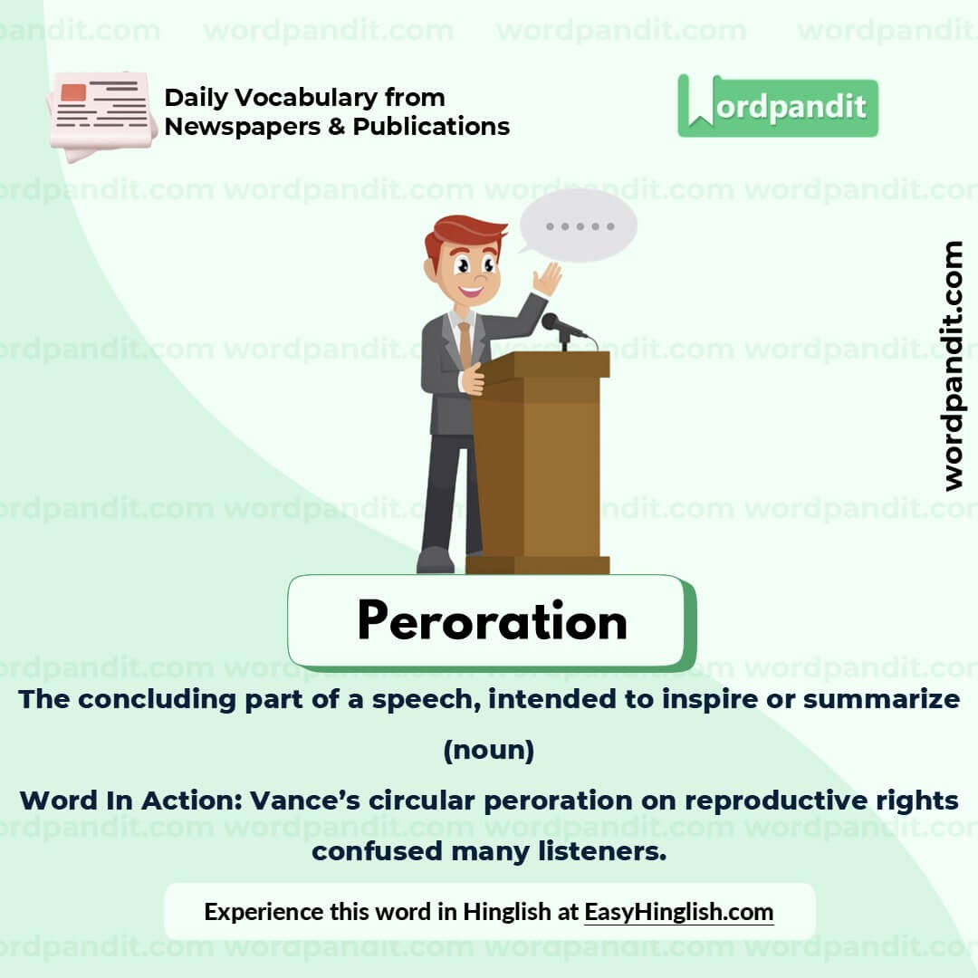 Peroration Picture Vocabulary