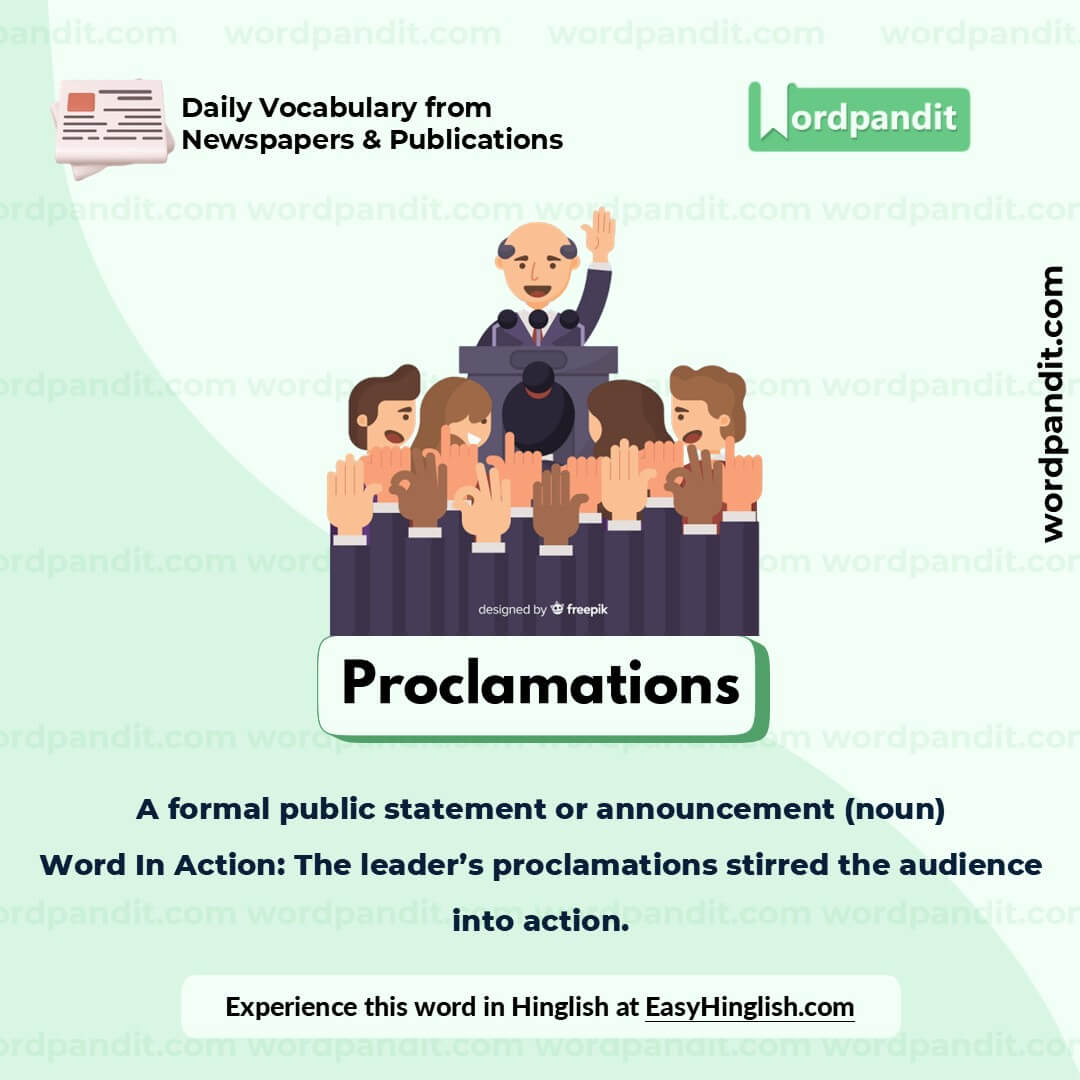 Proclamations Picture Vocabulary Proclamations Picture Vocabulary