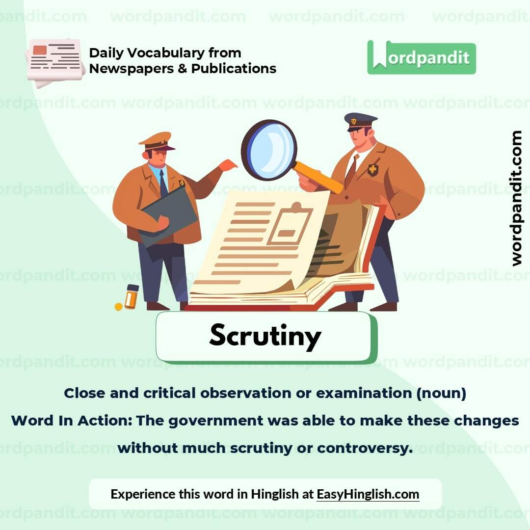 Scrutiny Picture Vocabulary Scrutiny Picture Vocabulary