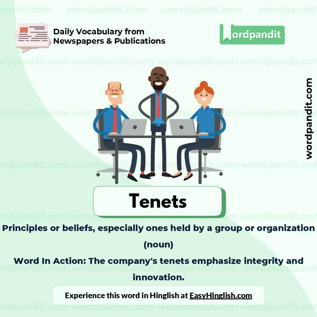 Tenets Picture Vocabulary Tenets Picture Vocabulary
