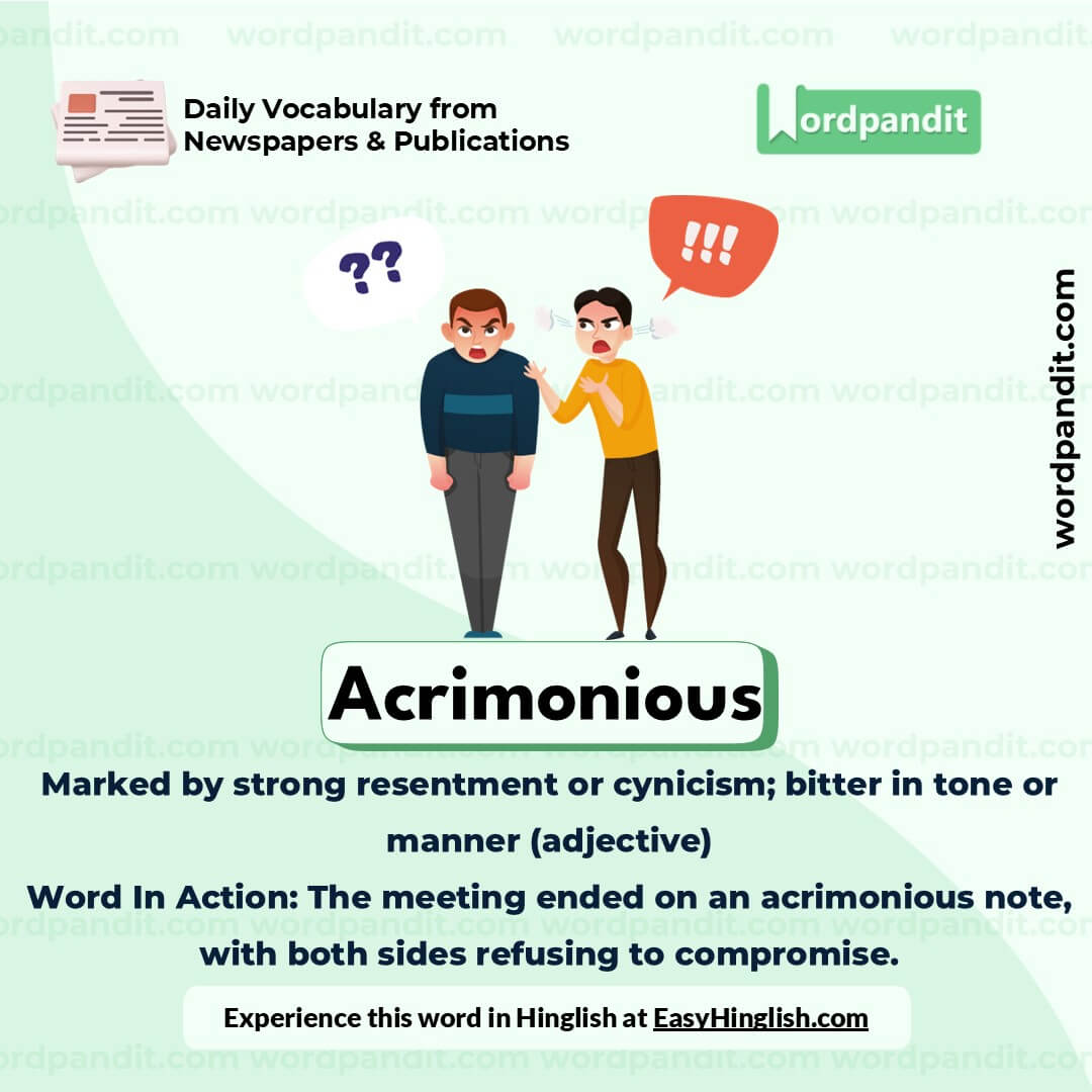 Acrimonious Vocabulary Picture