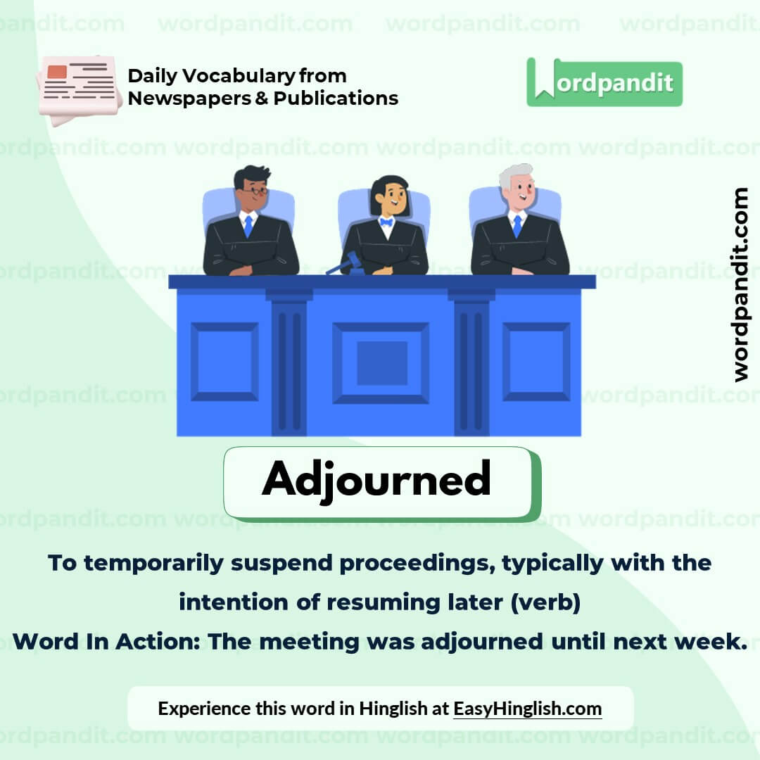 Adjourned Vocabulary Picture Adjourned Vocabulary Picture