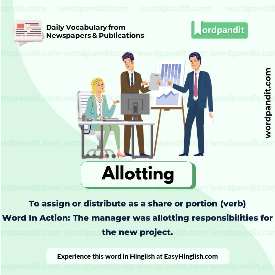 Allotting Vocabulary Picture Allotting Vocabulary Picture