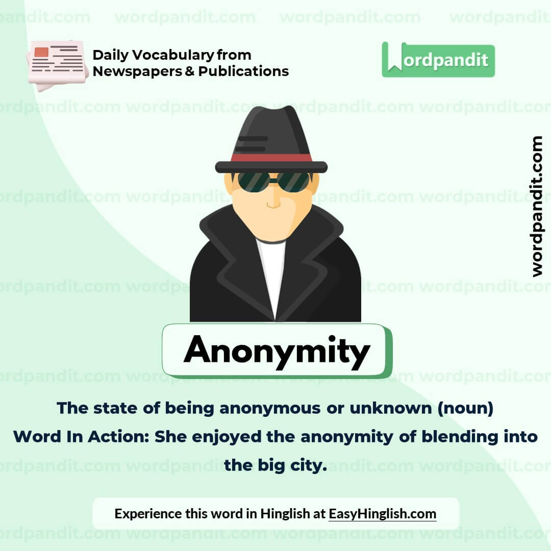 Anonymity Vocabulary Picture Anonymity Vocabulary Picture