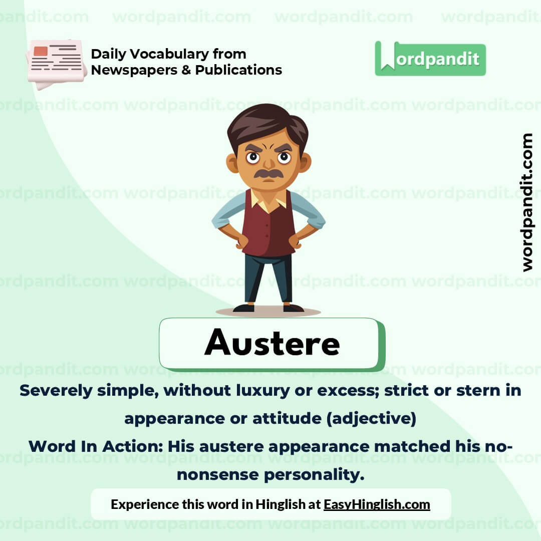 Austere Vocabulary Picture Austere Vocabulary Picture