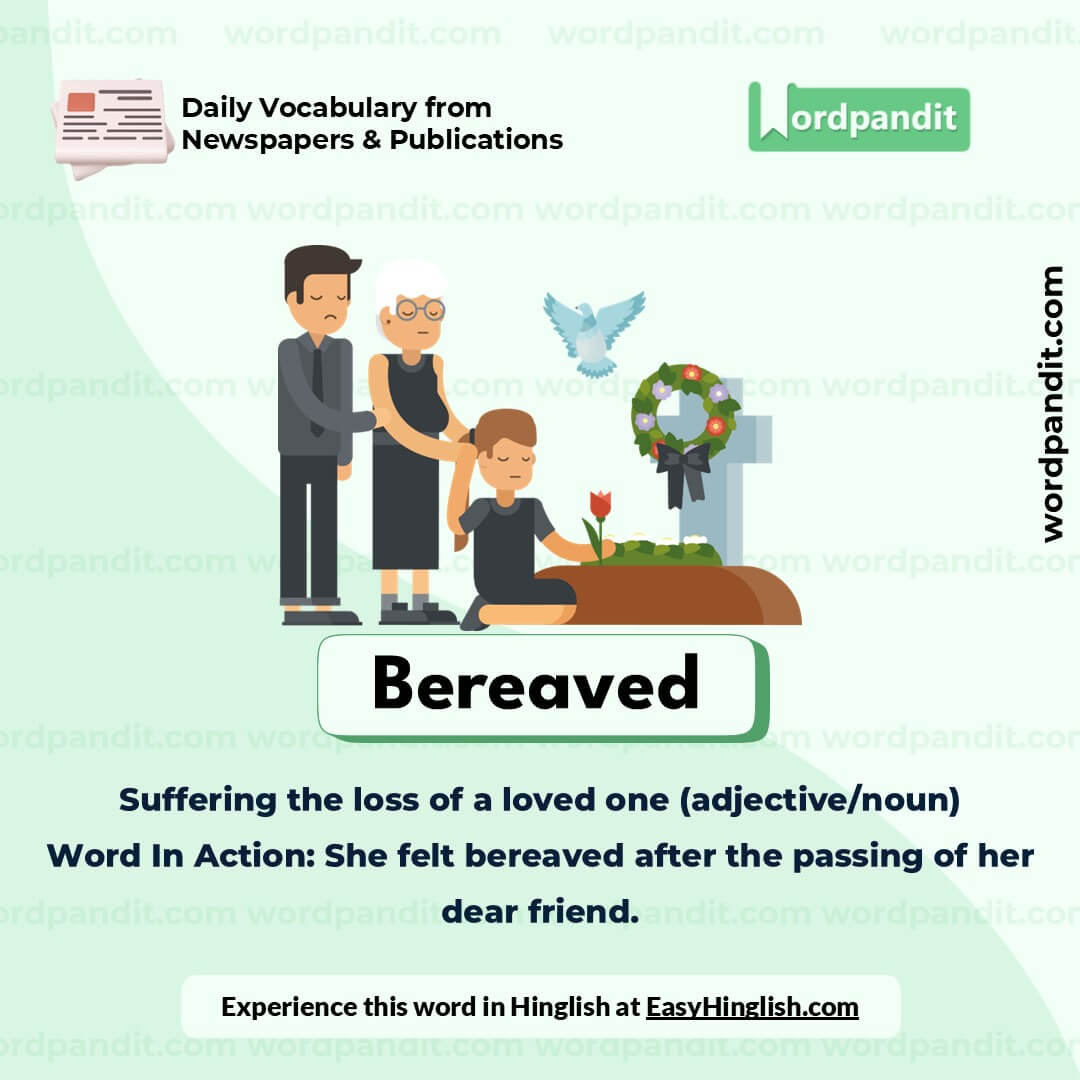 Bereaved Vocabulary Picture Bereaved Vocabulary Picture