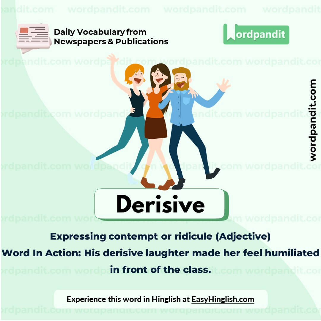 Derisive Vocabulary Picture Derisive Vocabulary Picture