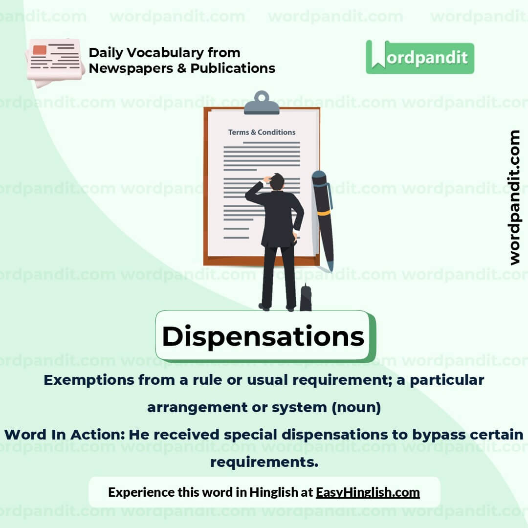 Dispensations Picture Vocabulary Dispensations Picture Vocabulary
