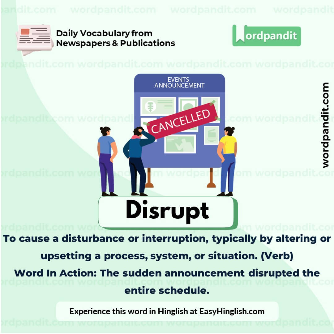 Disrupt Vocabulary Picture Disrupt Vocabulary Picture