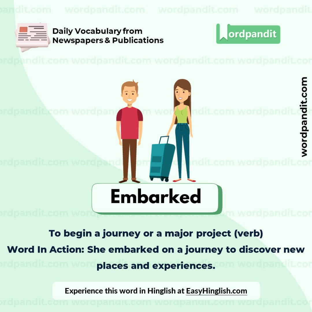 Embarked Vocabulary Picture Embarked Vocabulary Picture