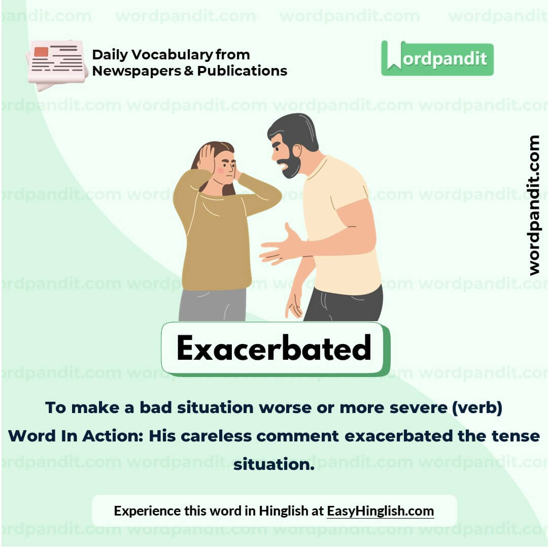 Exacerbated Vocabulary Picture Exacerbated Vocabulary Picture