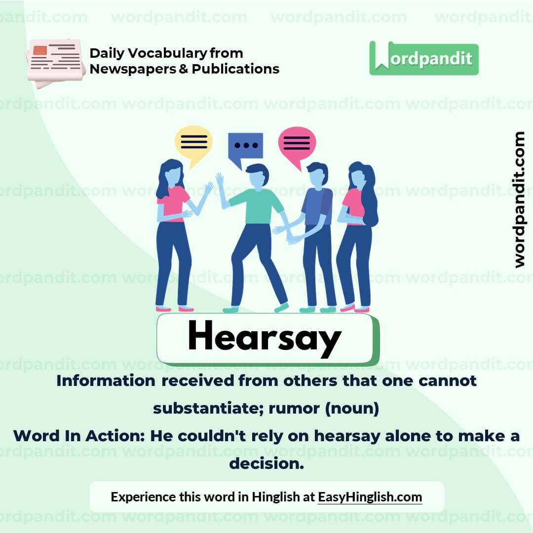 Hearsay Vocabulary Picture Hearsay Vocabulary Picture