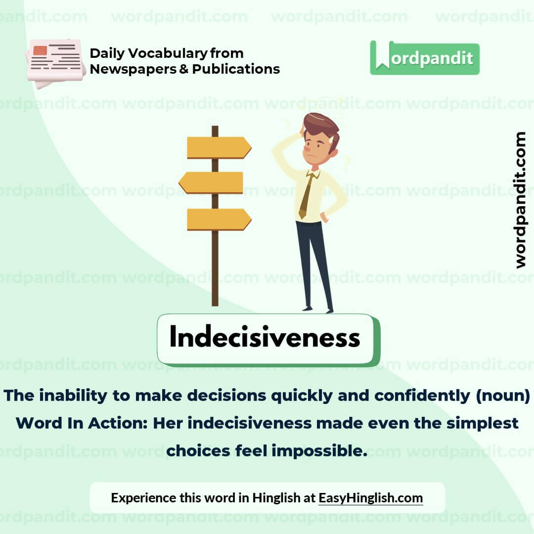 Indecisiveness Vocabulary Picture Indecisiveness Vocabulary Picture
